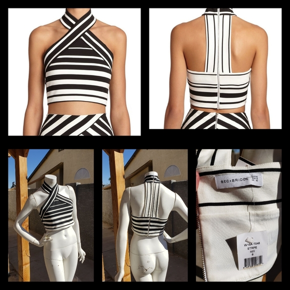 Bec & Bridge Tops - Bec and bridge zodiac halter stripe